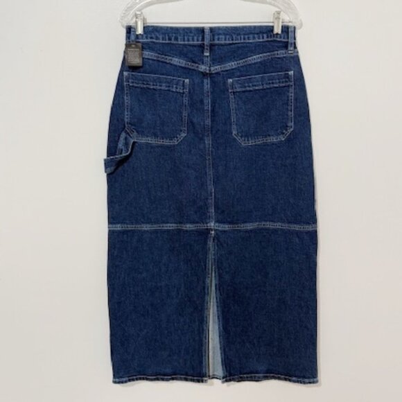 A.N.A Women's High Rise Denim Maxi Skirt Dark Indigo Stone Size 8 - Picture 3 of 5